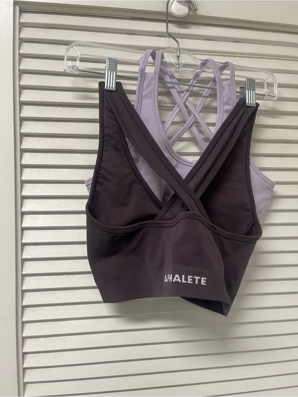 ALPHALETE✨lot of 2✨Crisscross Sports Bra - Dark Plum✨medium